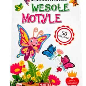 Kolorowanka z naklejkami. Wesołe motyle