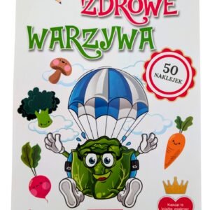 Kolorowanka z naklejkami. Zdrowe warzywa.