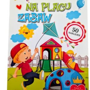 Kolorowanka z naklejkami. Na placu zabaw.