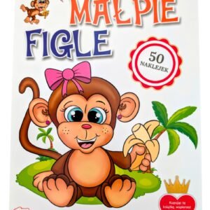 Kolorowanka z naklejkami. Małpie figle.